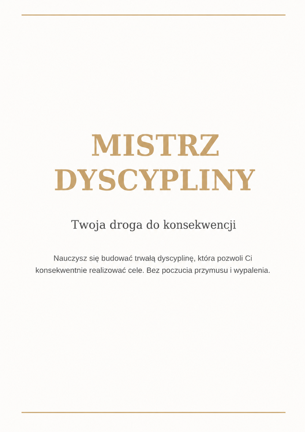 MISTRZ DYSCYPLINY